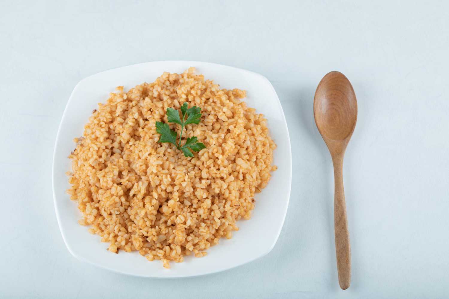 Krämig risotto i airfryer med parmesan och smör.